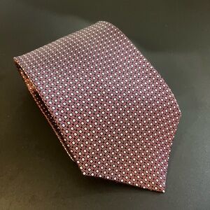 Bruno Rossi 100% Silk Tie Made In Korea Purple and Blue Geometric EUC